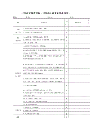护理技术操作规程（出院病人终末处理考核表）.docx