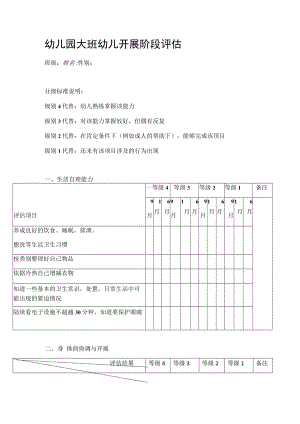 幼儿园大班幼儿发展阶段评估模板.docx