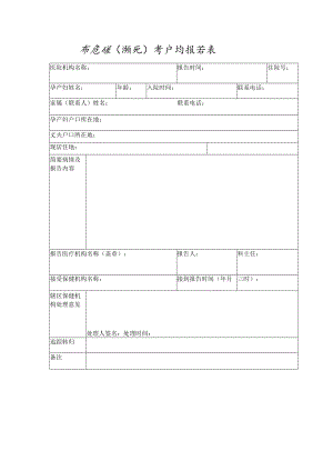 市危重（濒死）孕产妇报告表.docx