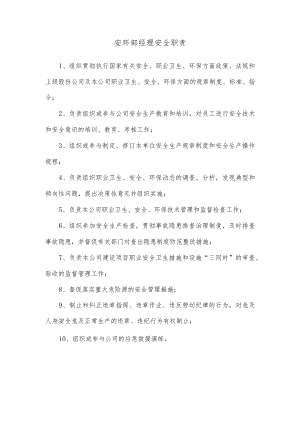 安环部经理安全职责.docx