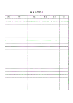 库房领货清单.docx