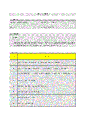 岗位说明书-电仪工程师.docx