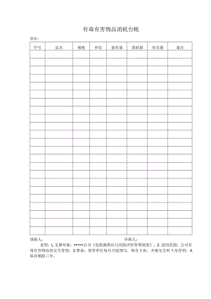 有毒有害物品消耗台帐.docx