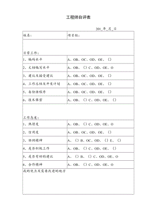 工程师自评表.docx