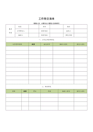 工作移交清单（管理层）.docx