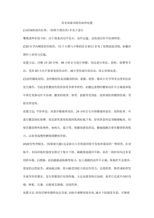 常见体能训练伤病和处置.docx