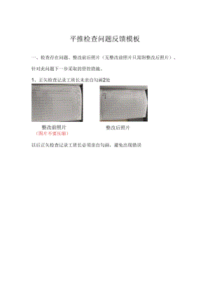平推检查问题反馈模板.docx