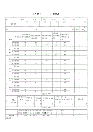 工人考绩表样板.docx