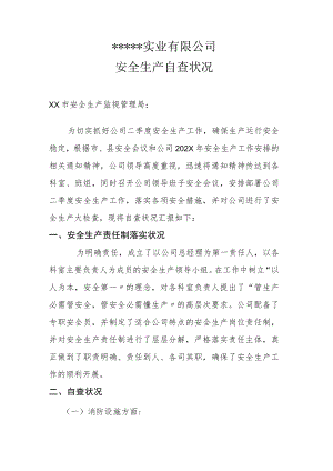 安全生产自查自纠工作汇报（4页）.docx