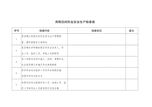 有限空间作业安全生产检查表.docx