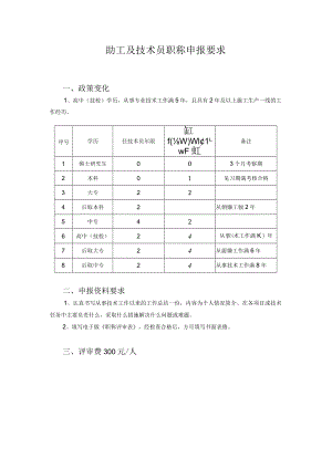 技术员职称申报要求.docx
