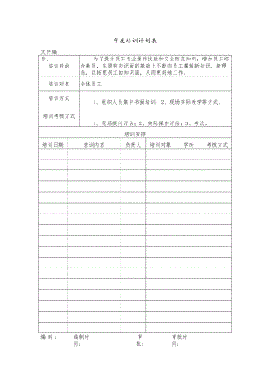 年度培训计划表.docx