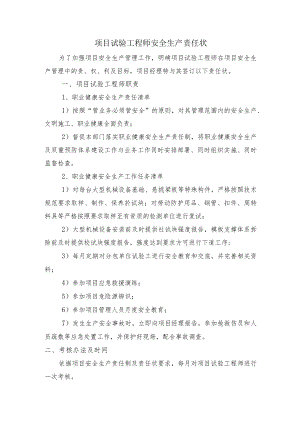 建筑施工项目试验工程师安全生产责任状.docx