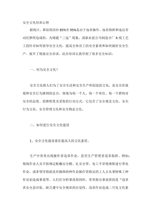 安全文化培训心得.docx