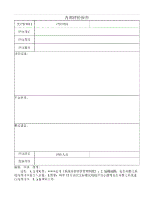 安全标准化之内部评价报告.docx