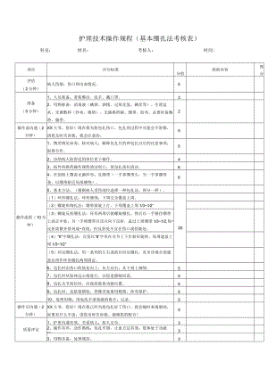 护理技术操作规程（基本绷扎法考核表）.docx