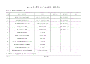 建设工程安全生产技术标准、规范清单.docx