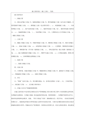 施工组织设计（施工方案）一览表.docx