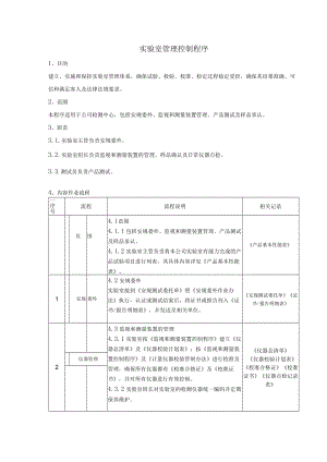 实验室管理控制程序.docx