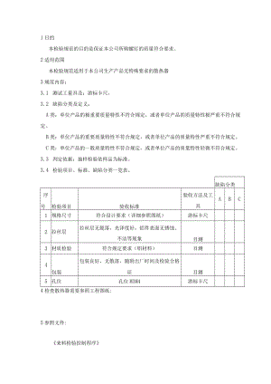 散热器-来料检验规范.docx