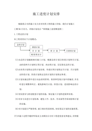 施工进度计划安排.docx