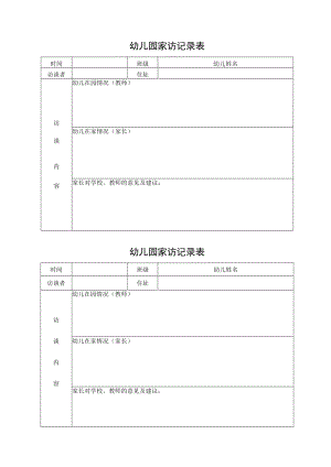 幼儿园家访记录表.docx