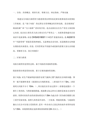 安全风险分级管控与隐患排查治理体系目的、区别与联系.docx