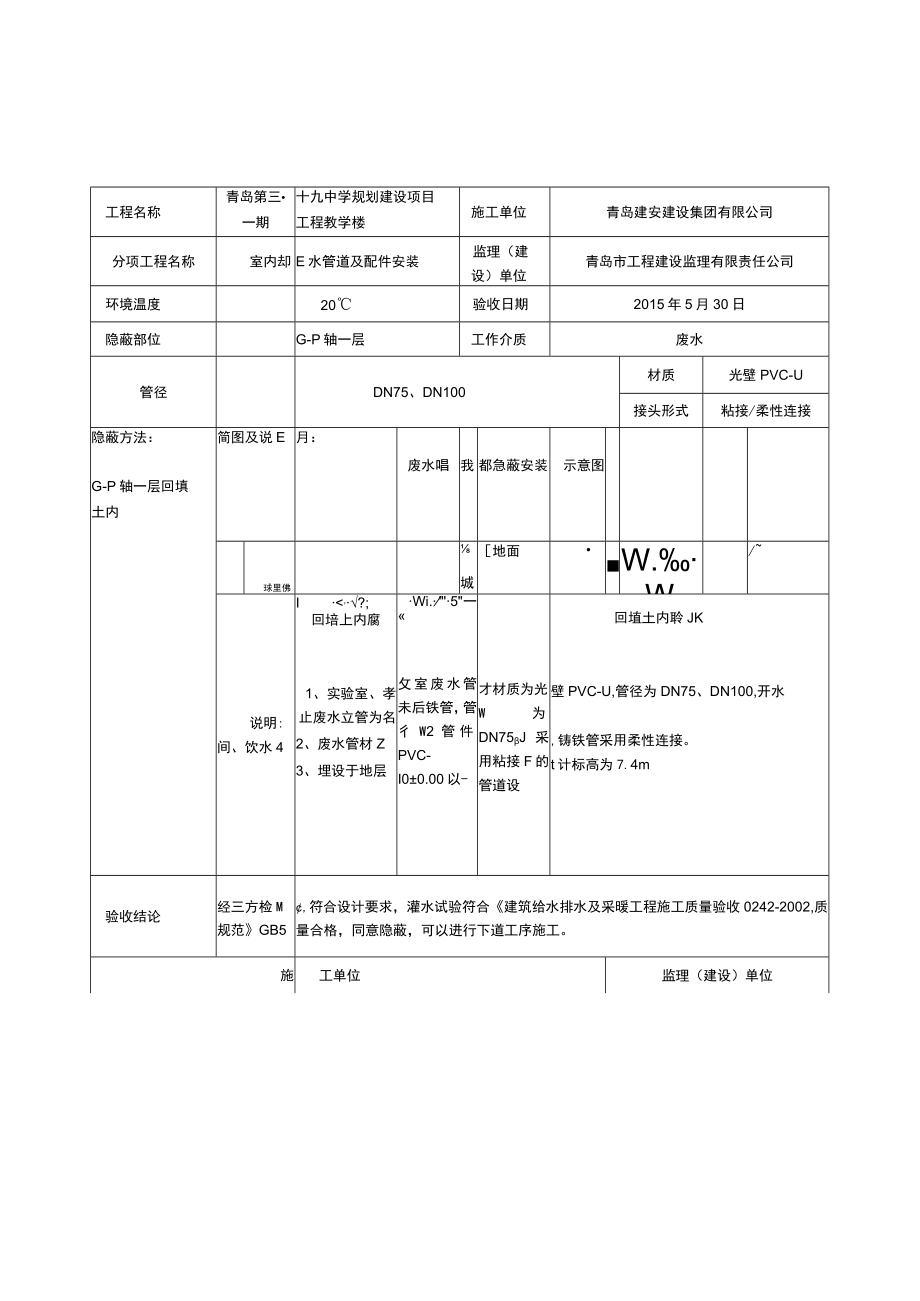 废水管道隐蔽验收记录.docx_第3页
