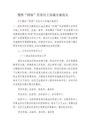 慢性“四病”任务分工实施方案范文.docx