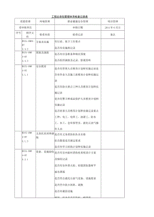 工程总承包管理体系检查记录表(行保).docx