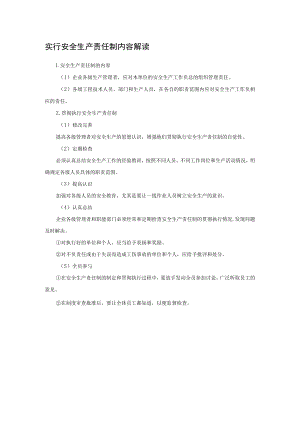 实行安全生产责任制内容解读.docx