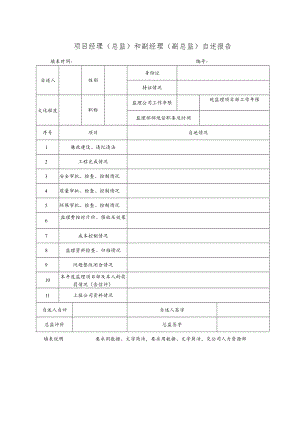 总监（副总监）自述报告.docx