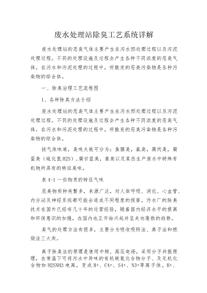 废水处理站除臭工艺系统详解.docx