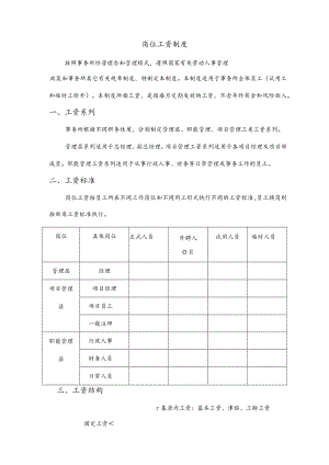 岗位工资制度模板.docx