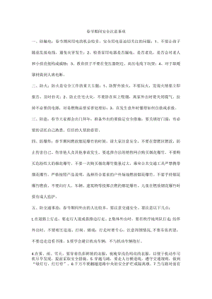 春节期间安全注意事项.docx