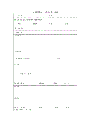 施工组织设计、施工方案审批表.docx