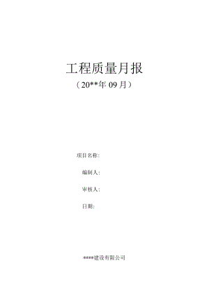 建筑施工质量月报.docx