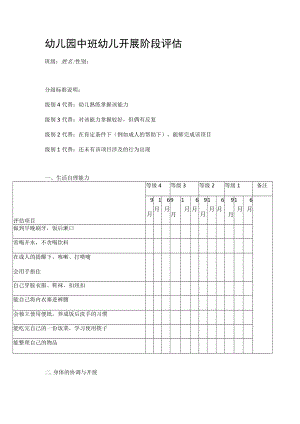 幼儿园中班幼儿发展阶段评估模板.docx