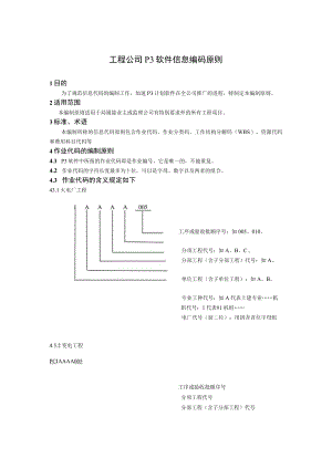 工程公司P3软件信息编码原则.docx