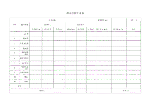 建筑施工成本分析汇总表.docx