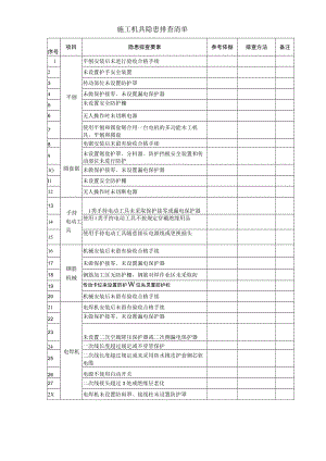 施工机具隐患排查清单.docx