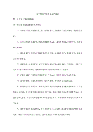 市政工程地下管线探测安全保护规定.docx