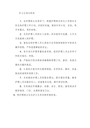 护士长岗位职责.docx