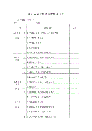 新进人员试用期满考核评定表.docx