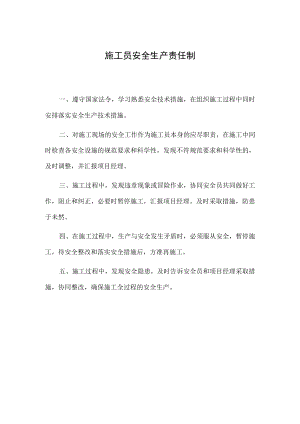 施工员安全生产责任制.docx