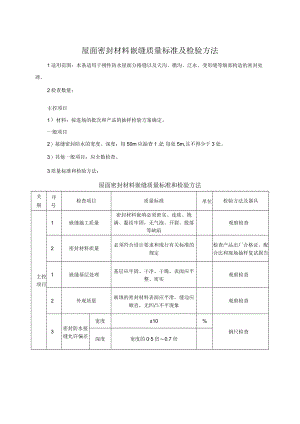 屋面密封材料嵌缝质量标准及检验方法.docx
