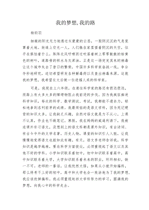 我的梦想,我的路.docx