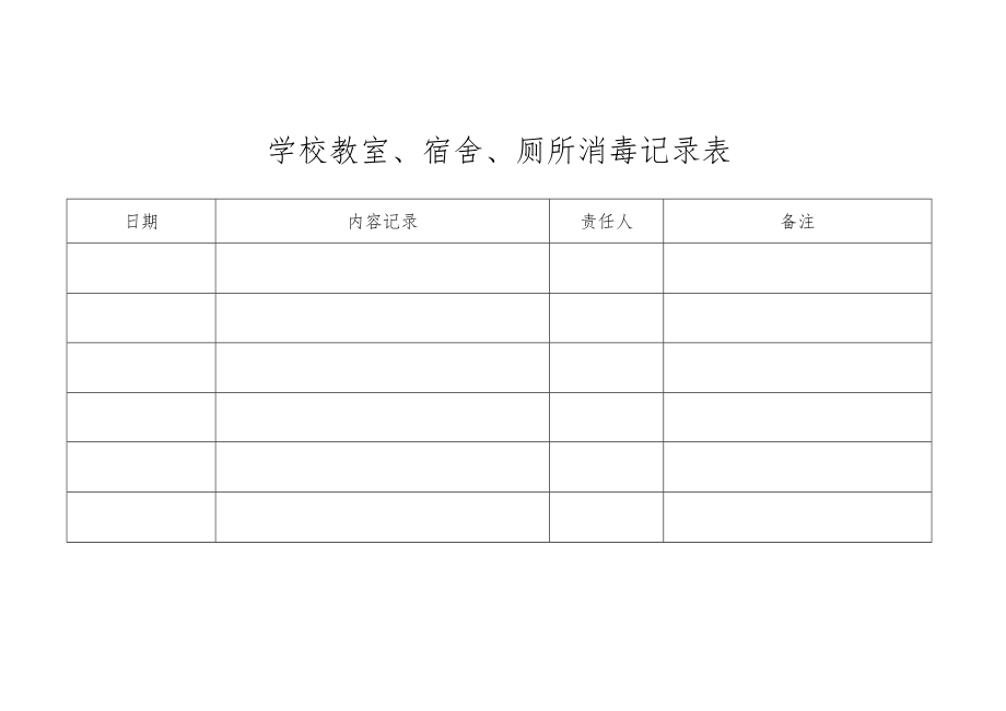 学校教室、宿舍、厕所消毒记录.docx_第2页
