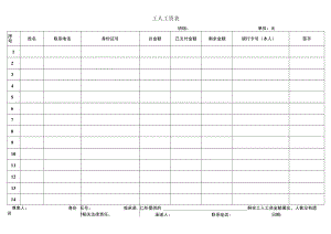 工人工资表(模板).docx