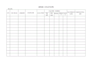 建筑施工分包合同台账.docx